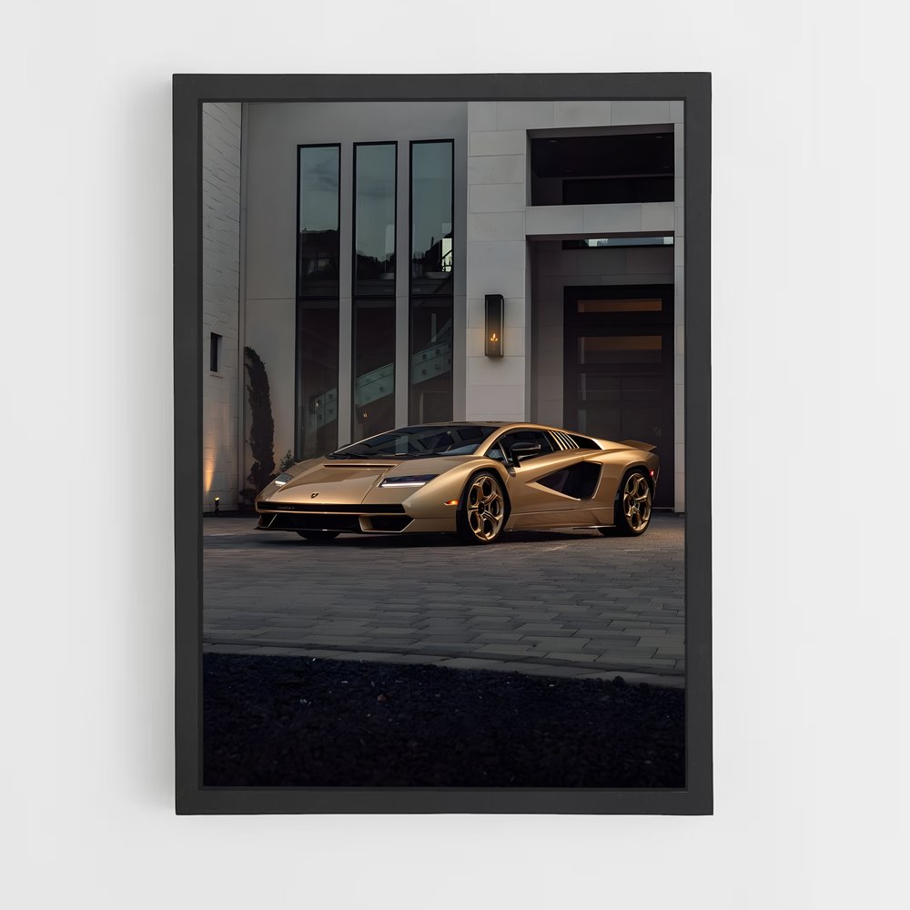 Poster Countach Gold Rush – affiche Lamborghini (vue 2)